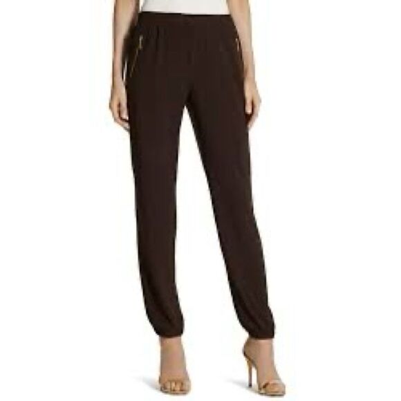 Chico’s knit joggers size 16 (3) cropped ankle. Brown wide waist band and elasti - Picture 1 of 9